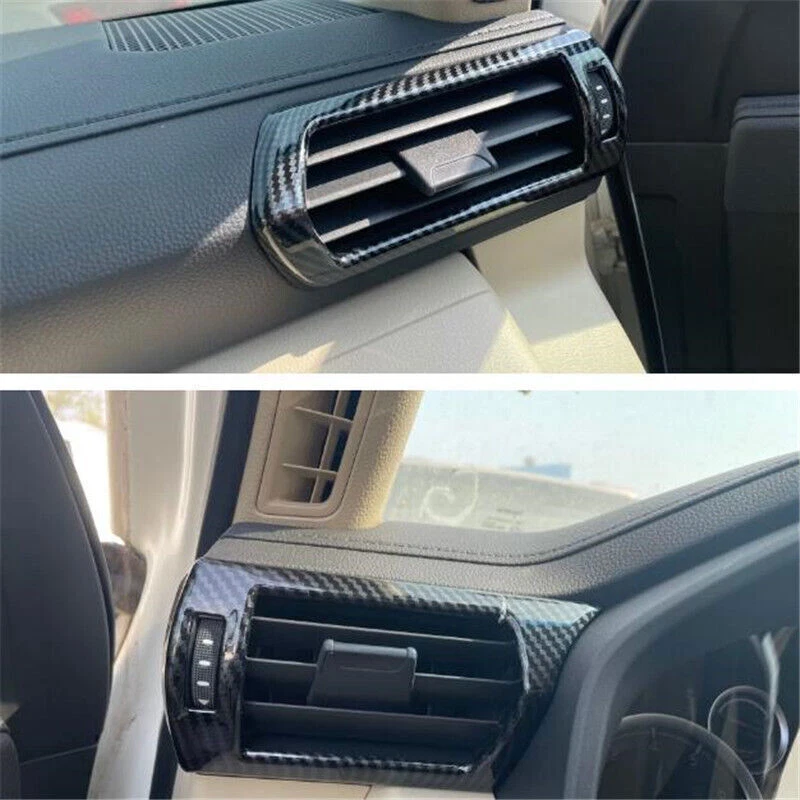 Carbon Fiber Front Air Outlet Vent Cover Trim For Toyota Land Cruiser 2022 2023 - Imagem 2 de 4