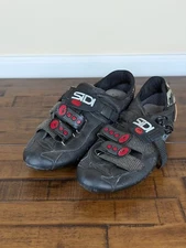 Sidi Mens Road Cycling Shoes Black Size 43.5 EU Size 9 - 9.5 US