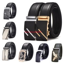 Herren Gürtel Automatik Schnalle Ratchet ledergürtel XL Breit Belt Anzug Gürtel