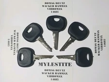 (5) Bomag Rammax Wacker Roller Wacker Deutz Vibromax Equipment Keys Ships Fast