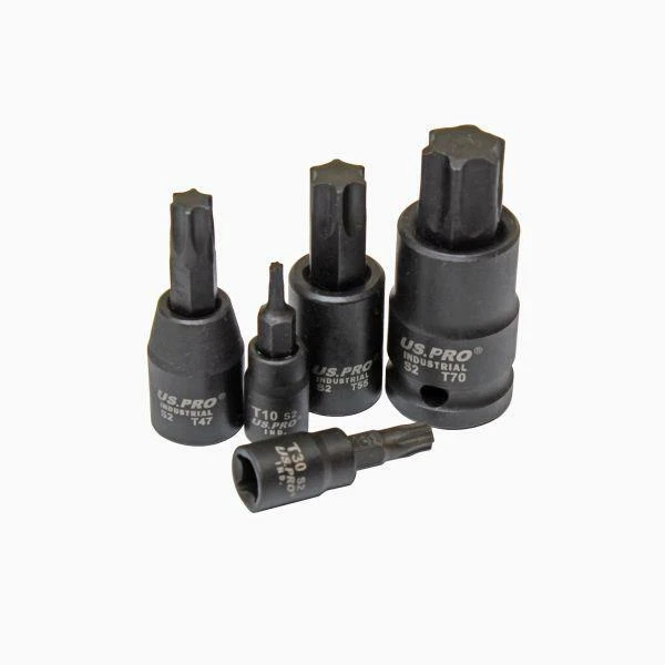 US PRO INDUSTRIAL 15pc Impact Torx Bit Socket Set 1/4,3/8,1/2" Drive T6-T70 3439 - Image 2 of 3