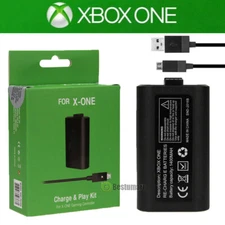 For Microsoft XBOX ONE Play & Charge Kit Rechargeable Battery+USB Charging Cable