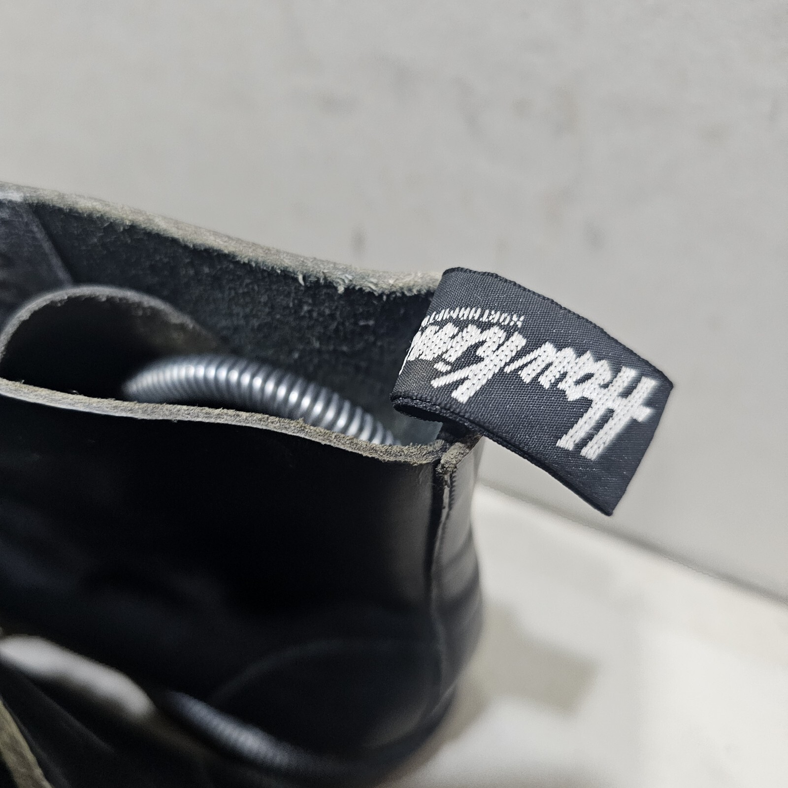 Vintage HAWKINS of Northampton x DR Martens Black Leather Boots Size