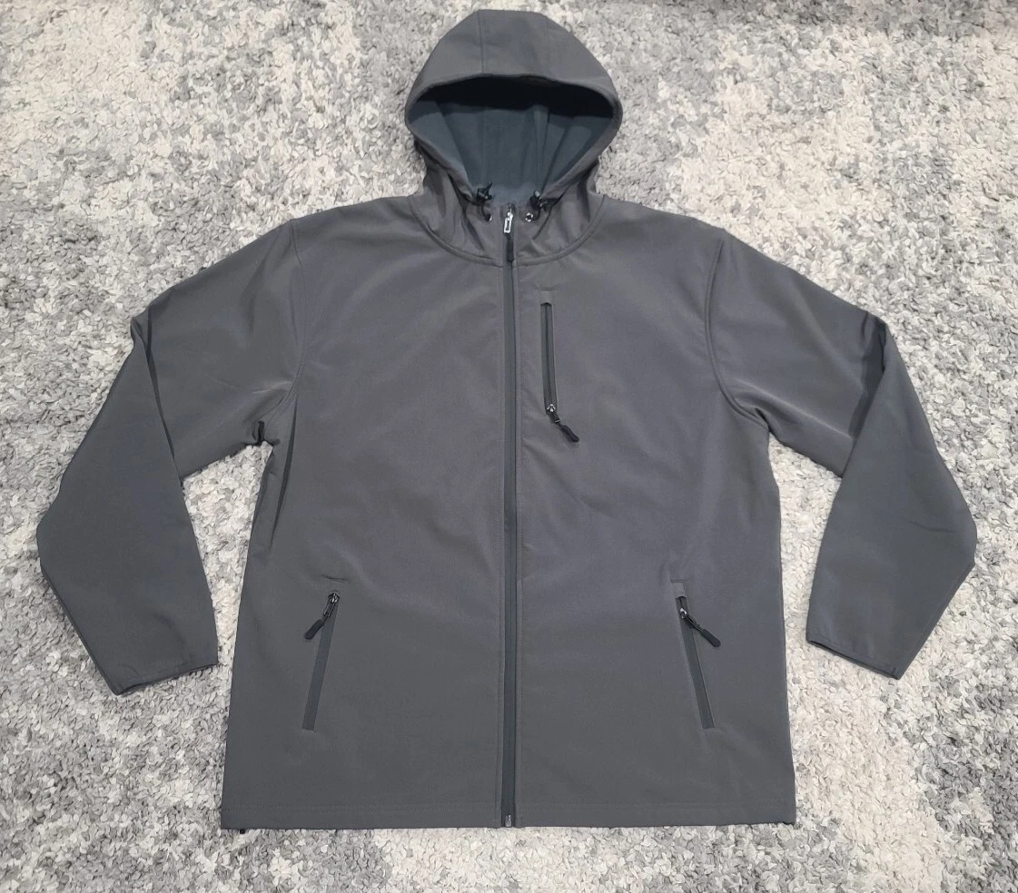 NWOT Independent Trading Poly-Tech Softshell Jacket Full Zip Hooded Men Small