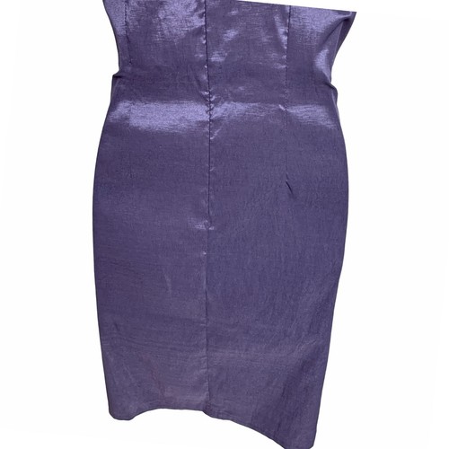 Daisy Royal Purple One Shoulder Flower Accents Midi Dress Womens Size Medium - Picture 5 of 8