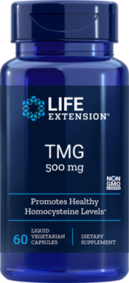 Life Extension TMG | 500 mg, 60 liquid Vegetarian Capsules.