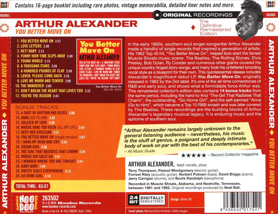 ARTHUR ALEXANDER YOU BETTER MOVE ON NEW CD 8436542017541 | eBay