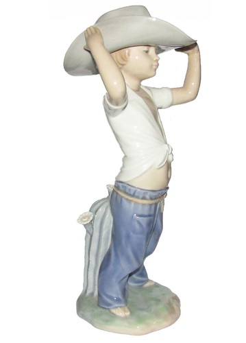 NAO by Lladro Figurine ' Big hat ' cowboy #0182 ornament (MD51) - Picture 4 of 6