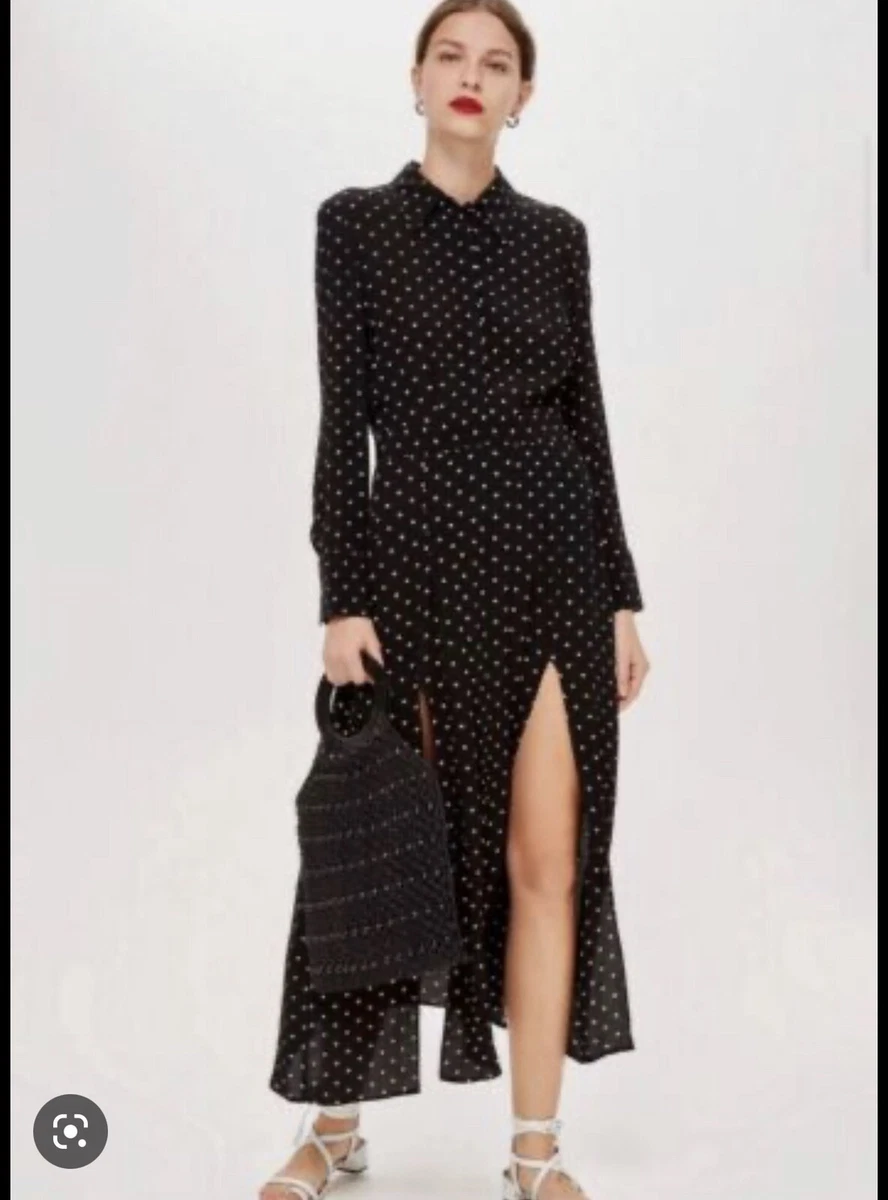 Topshop white and black polka dot dress 2025