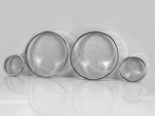 For Honda CR-V CRV 2001-2006 Aluminium Polished Chrome Dial Rings Set Of 4 New - Picture 2 of 8