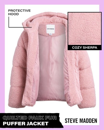 Steve Madden kids jacket- rose pink, insulation. SIZE 6X - Picture 2 of 4