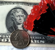 HO 1:87 TRAIN OR SLOT CAR 5mm LED Bulb Leads RED Diffused FLASHING 10 PC 12 Volt