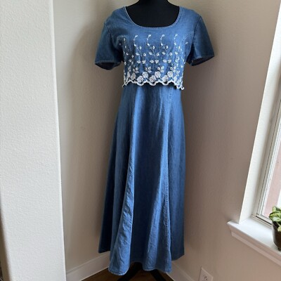 jody california Y2K denim dress Large | eBay