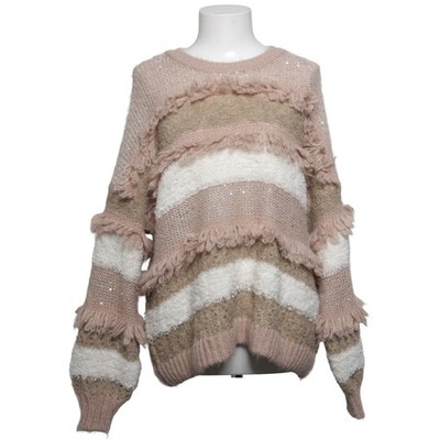 VILA, Strickpullover, Größe: XL, Beige/Weiß #FNs