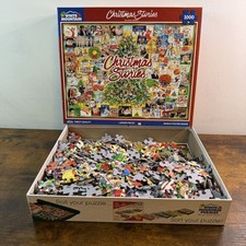 Christmas Stories - White Mountain Puzzle - LARGER PIECES #1973 made in USA