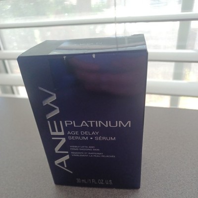 Avon Anew Platinum Age Delay Serum Lifts & Firms Sagging Skin Full Size 1 FL OZ