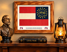 New Orleans Flag, American Civil War Flag, 5th Louisiana Infantry Flag, Wall Art