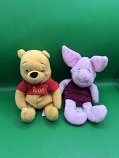 DISNEY PIGLET PLUSH Winnie The Pooh Beanie Plushes Set Of Two