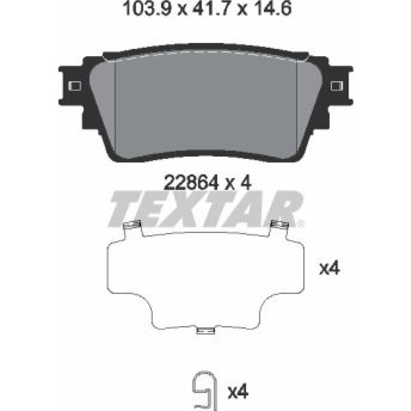 Textar 2286401 Bremsbelagsatz FüR Mitsubishi Outlander Eclipse Cross GG W GF W-image