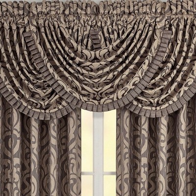 SET OF 3 J Queen New York Astoria Mink Window Waterfall Valance 49 X 33