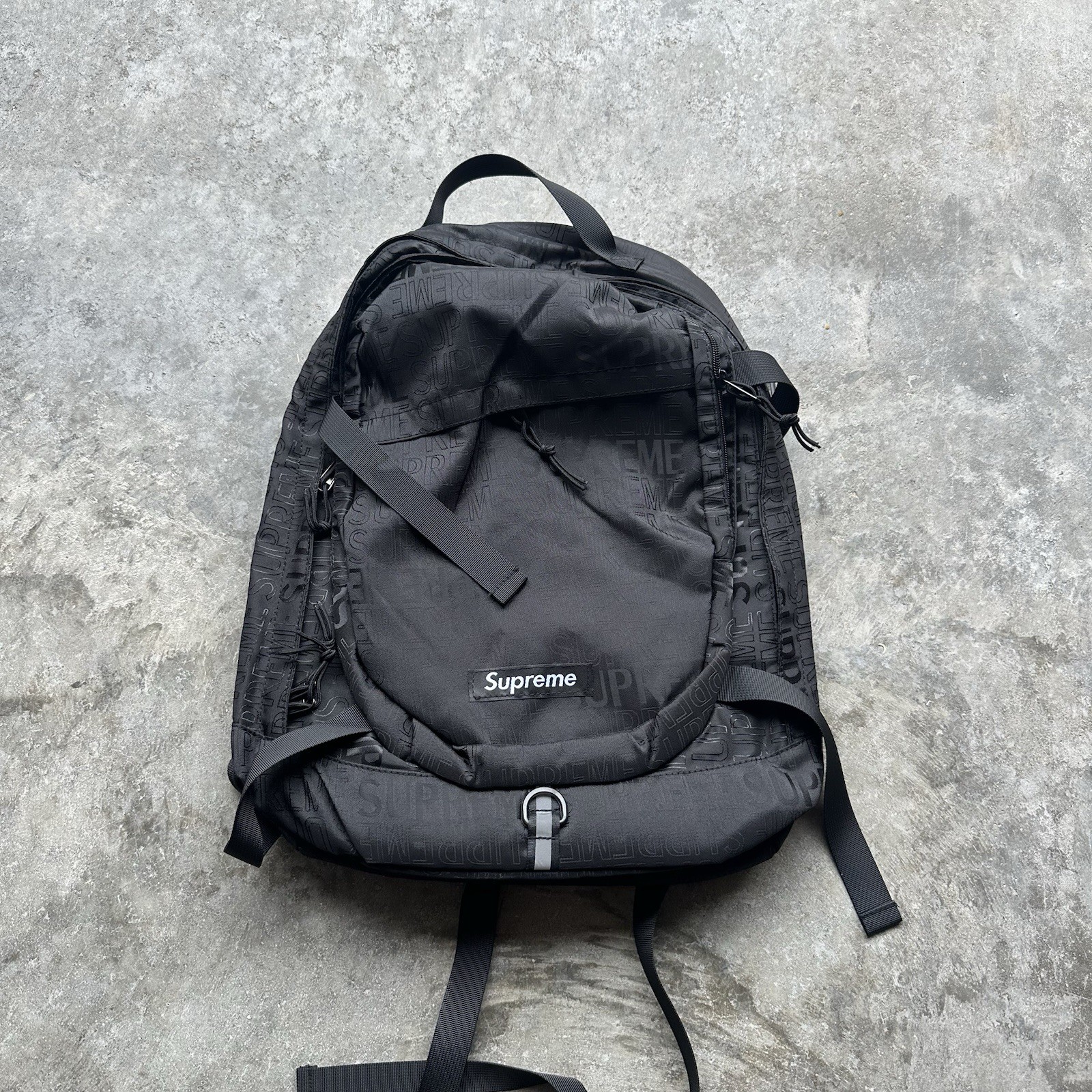 SUPREME Cordura Backpack Black #TFB11126 Used - Gem