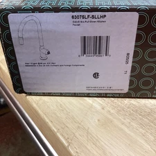 Brizo 63075LF-SLLHP Odin Pull-Down Faucet with Arc Spout Less Handle, Luxe Steel