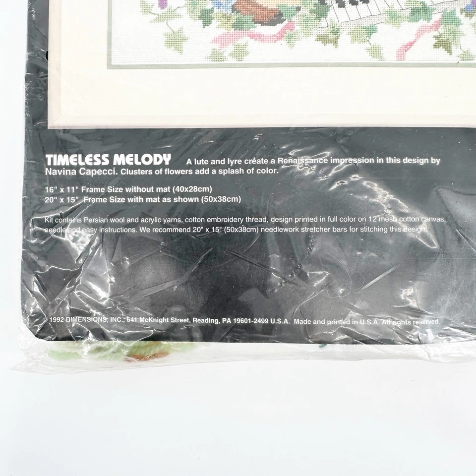 尺寸 TIMELESS MELODY 针绣套件 2403 密封音乐主题 复古 1990 年代 — 第 3/4 张图片