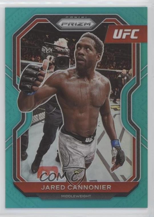 2021 Panini Prizm UFC Teal Prizm 2/49 Jared Cannonier #44 nd3