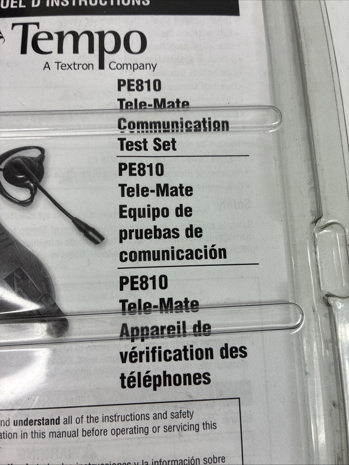 New Tempo PE810 Adj. Volume Built-in Ringer Tele-Mate Communication Test Set