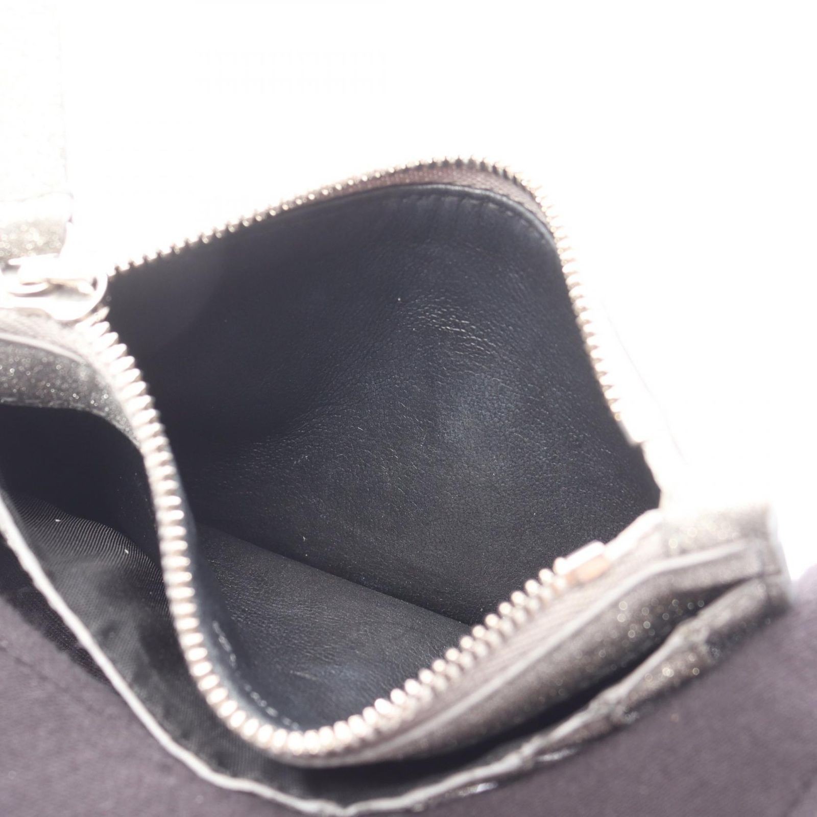 Balenciaga Everyday Silver Glitter Leather Card Case Unisex thumbnail 6