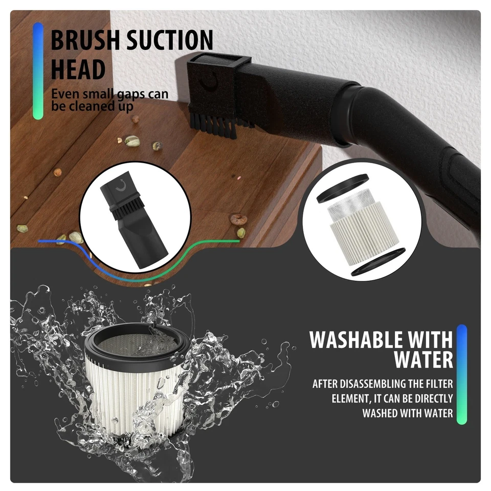 5000W Wet and Dry Vacuum Vac Cleaner Industrial 15L 230V 3 in 1 Portable Blower - Image 4 of 4