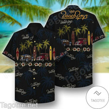Beach Pattern - The Beach Boys Black Hawaiian Shirt Men's Full Sizes TT773