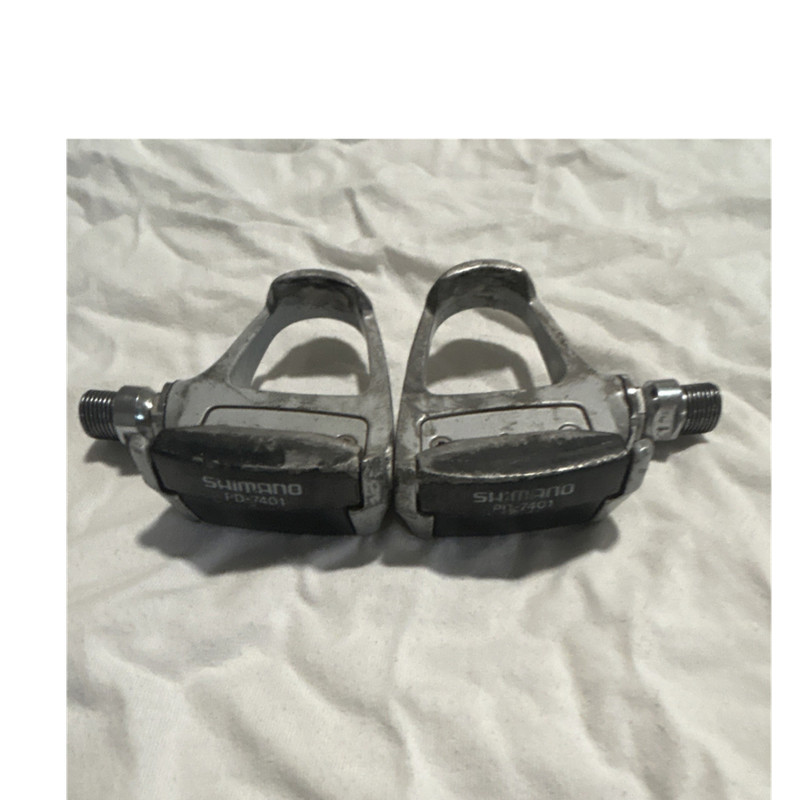 Shimano PD-7401 SPD-R Road Clipless Pedals Pair 9/16" Silver/Black