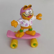 Vintage McDonald's Happy Meal Toys - 1987 - Garfield on Pink Skateboard