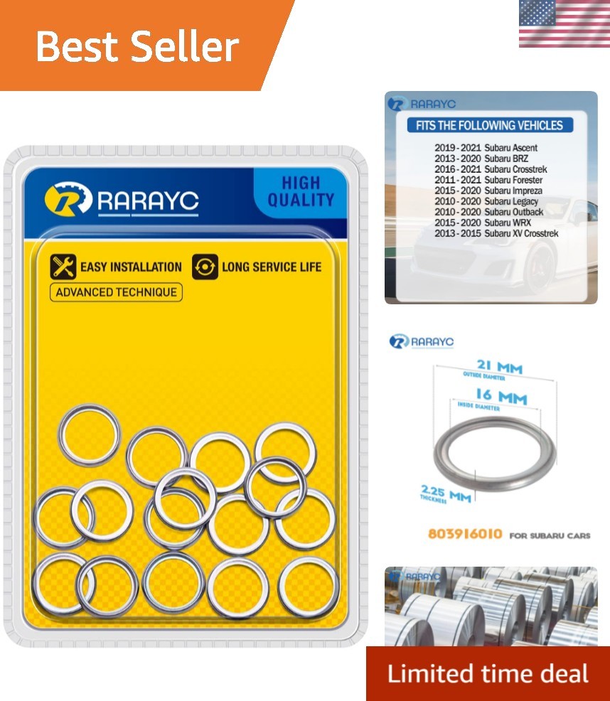 Drain Plug Gaskets Crush Washers Seal Replacement For Subaru 80391...