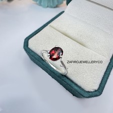 Garnet Ring, January Birthstone, Daily Wear Ring, Promise Ring, Gift Her