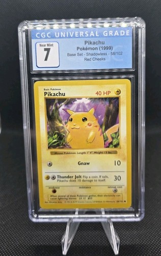 Pikachu (Shadowless) graded CGC 7 for sale on eBay