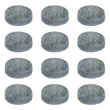 Billiard Pool Cue Tips, Pool Cue Tips Cow Leather 13mm  12 Pcs  Grey