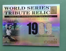 2003 Topps Tribute World Series Relic Ty Cobb Game-Used Pants #TR-TC /425
