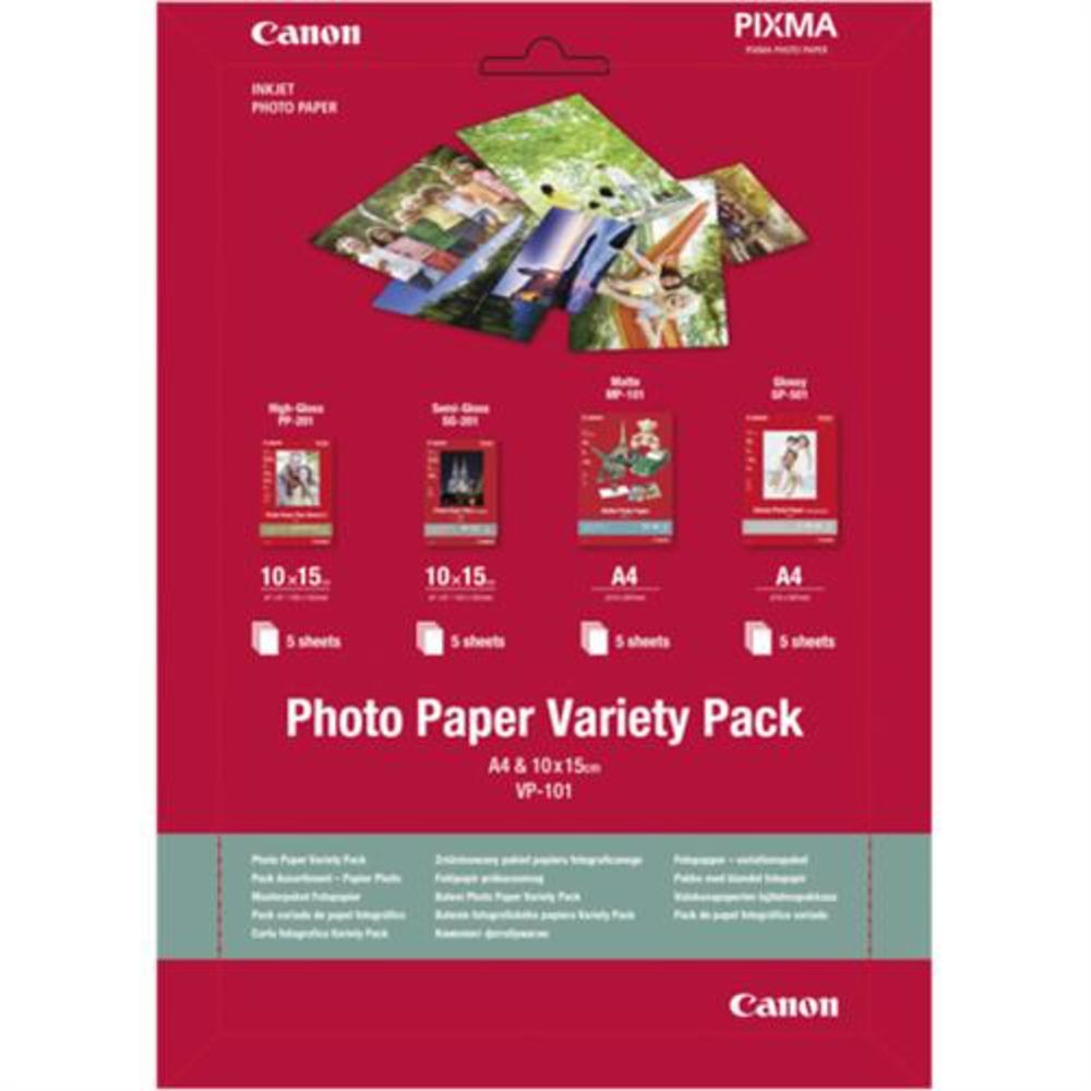 Фотобумага Canon VP-101 Variety Pack A 4 шт., 10x15 см, 4x5 шт.
