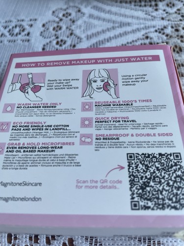 Magnitone London Eco Friendly Microfibres Makeup Remover Pads 2 in Box New - Picture 3 of 3