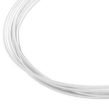 27Ga 7.87"L Brass French Wire, 5Pcs 0.07" Outer Dia Metallic Spiral Wire,Silver