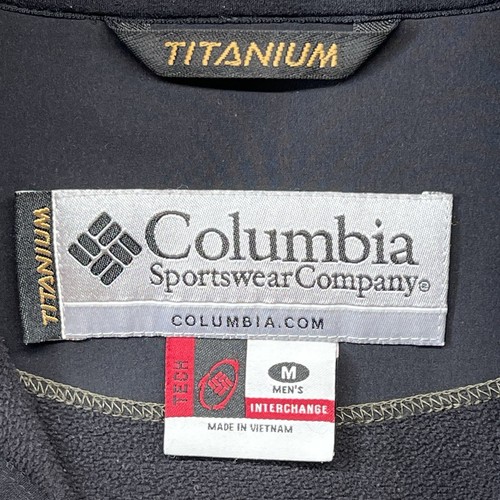 Columbia Titanium Softshell Jacket Mens Medium Olive Green Windbreaker Fleece - Picture 4 of 11
