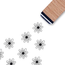 Daisy Flower Rubber Stamp, 3/5 Inch Small Mini Stamp for Scrapbooking Card Makin