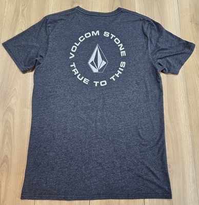 Volcom Stone ''True To This'' Logo T-Shirt Mens Sz Large, Short Sleeve, Dark Gray