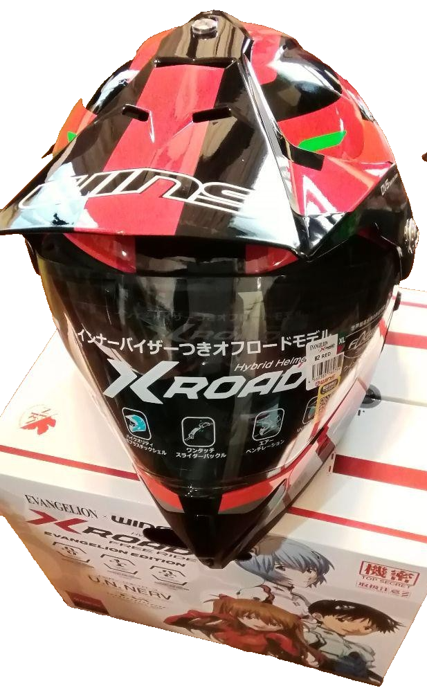 Evangelion WINS X-ROAD Limited Asuka Unit 2 Full Face Helmet Size