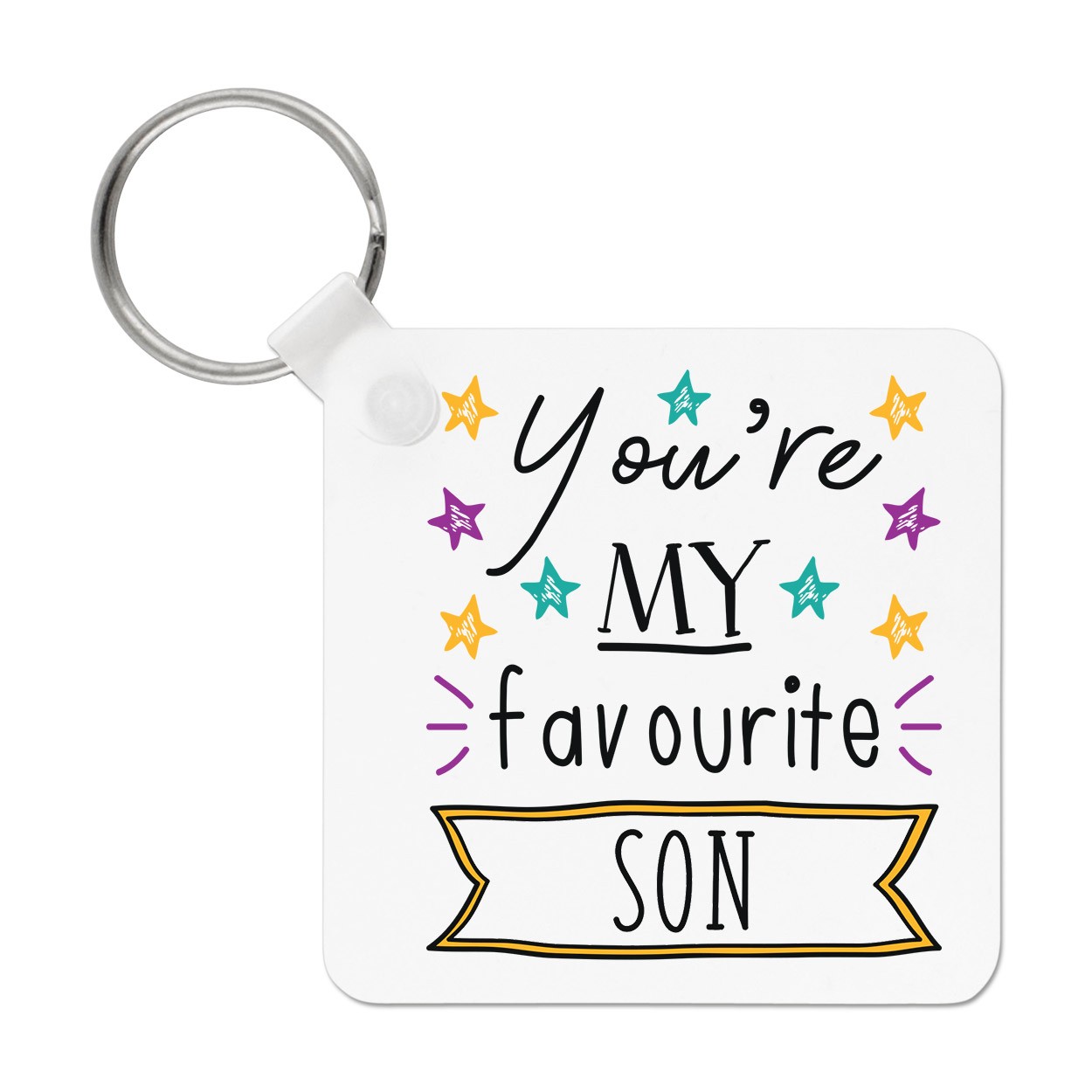 You're My Favourite Son Stars Keyring Key Chain Worlds Best Awesome Funny