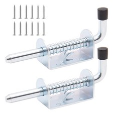 2pcs 5 Inch Spring Loaded Gate Latch Pin Heavy Duty Barrel Bolt Spring Latch