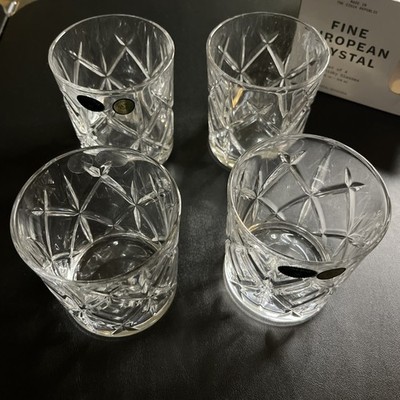 Fine European Crystal (set of 4 DOF Whisky Glasses) 10.82 oz- crystal Bohemia