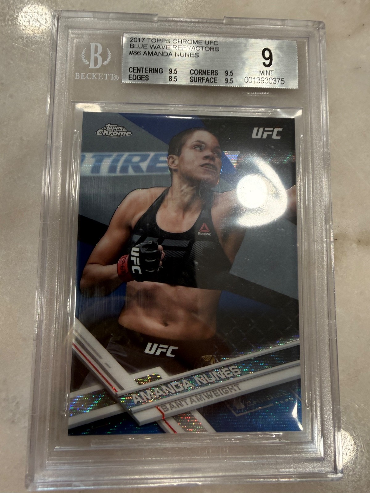 Amanda Nunes #86 Ufc Cards 2017 Topps UFC Chrome trading card — raw and PSA graded price guide